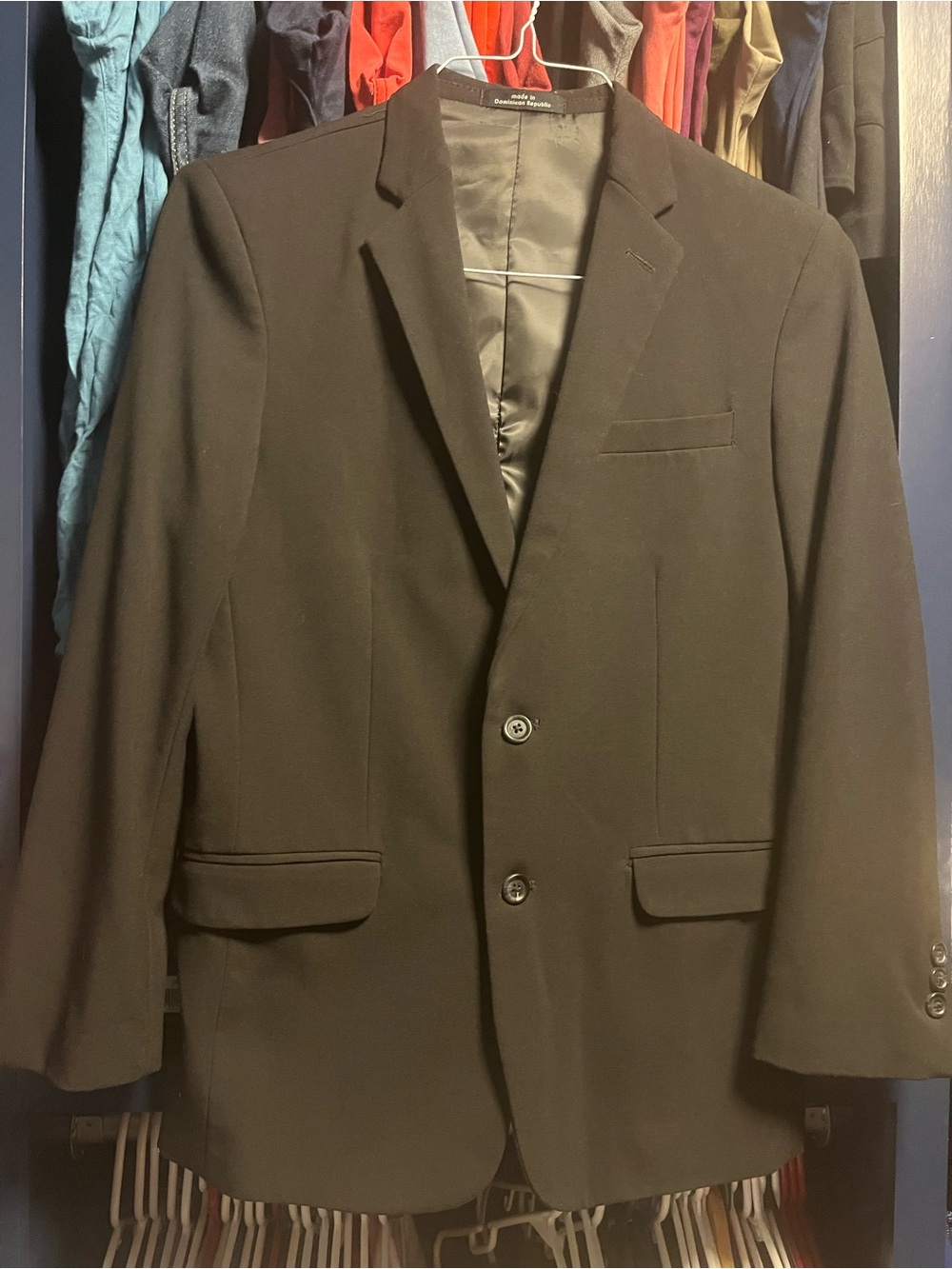 Calvin Klein Youth boys Black Blazer - Classic Two-Button Suit Jacket